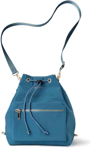KEDZIE Aries Convertible Bucket Bag 3-Way Backpack Crossbody Strap Purse for Women