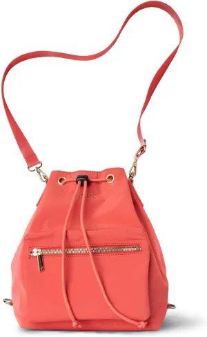KEDZIE Aries Convertible Bucket Bag 3-Way Backpack Crossbody Strap Purse for Women