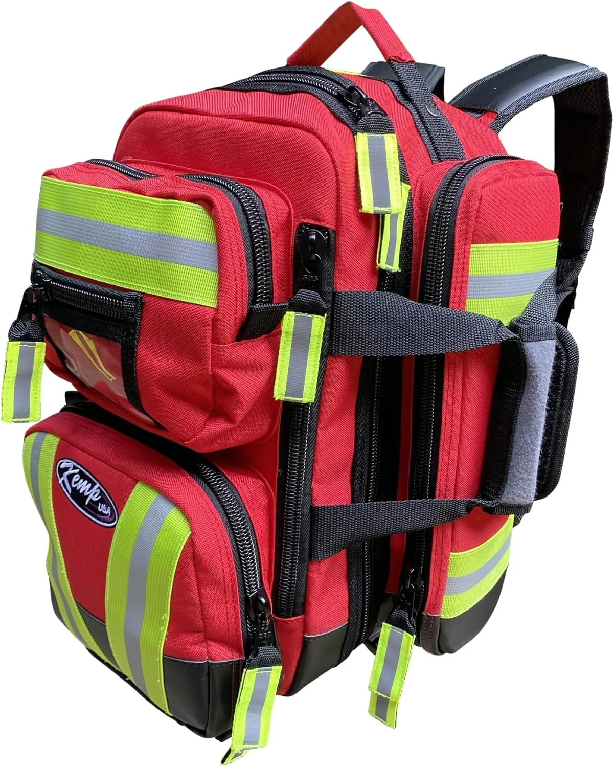 Kemp USA EMS Mini Backpack - EMT Bag | Emergency Bag For Confined Spaces, Search and Rescue | For Helicopter Aircraft EMS | Lifeguard Rescue Daypack and First Aid Supplies