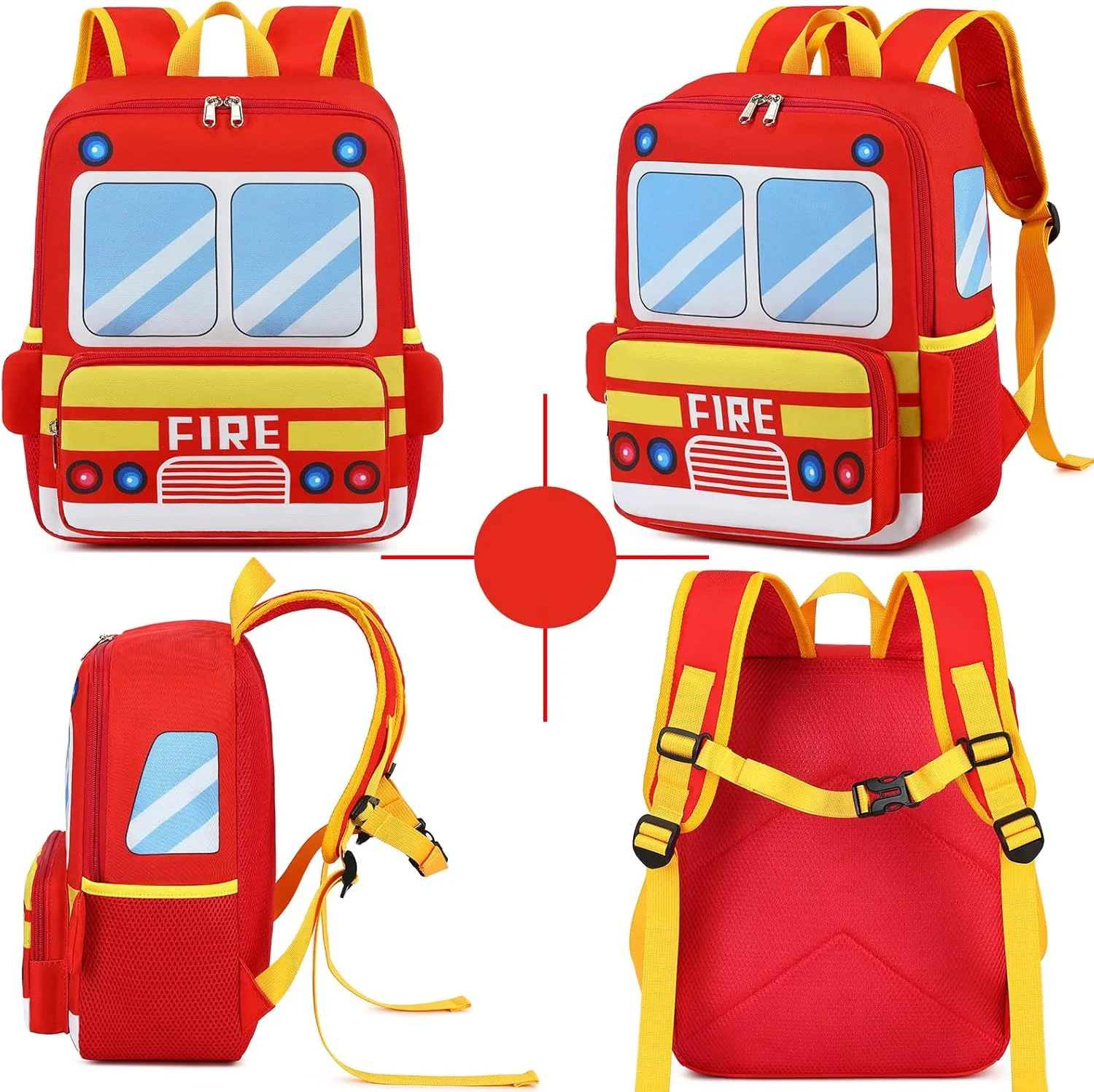 Kids Backpack for Boys Girls Preschool Bookbags 3D Cartoon Daycare Toddler Bags 13 inch 3-6 Years