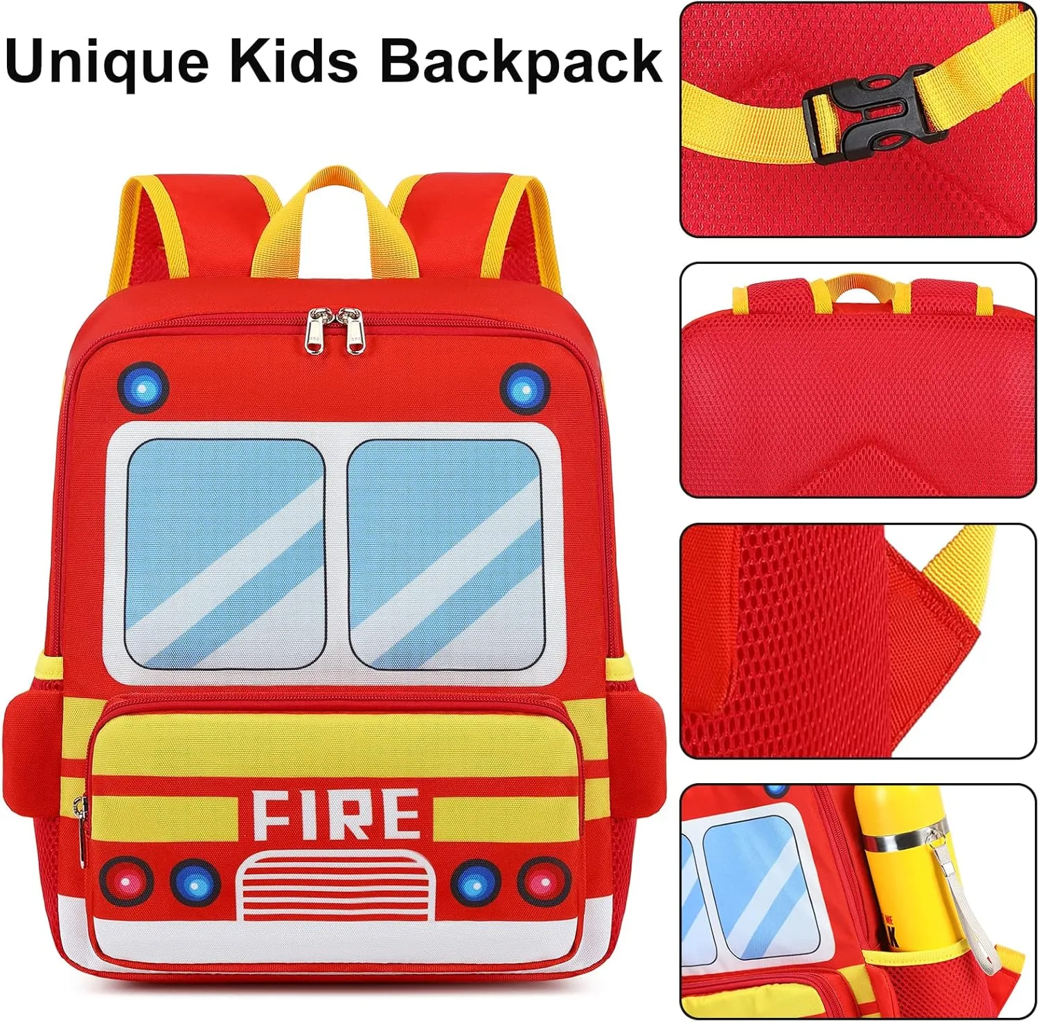 Kids Backpack for Boys Girls Preschool Bookbags 3D Cartoon Daycare Toddler Bags 13 inch 3-6 Years