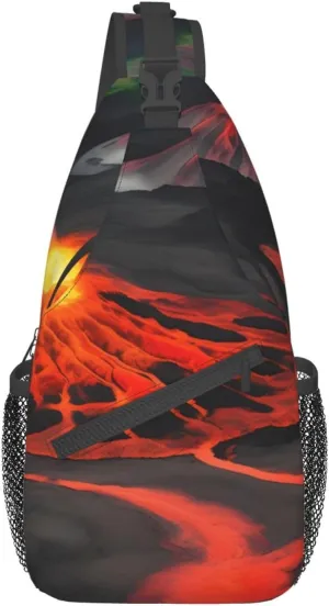 Kilauea Volcanos Crossbody Bags Sling Backpackï¼ŒMultipurpose Cross body Shoulder Bag for Men and Women Chest Bag Travel Hiking Daypack