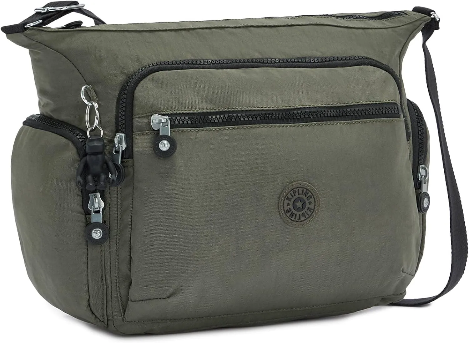 Kipling Womens Gabbie Bag, Lightweight Everyday Purse, Casual Shoulder Crossbody Bag, Green Moss, Medium US