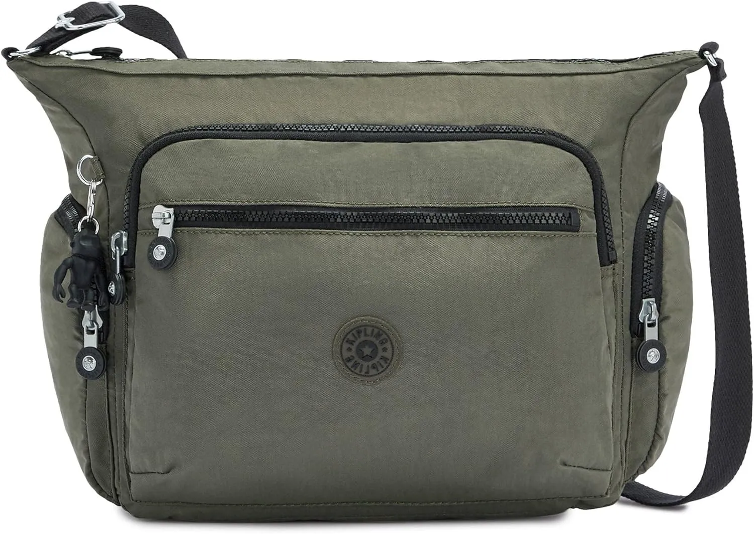 Kipling Womens Gabbie Bag, Lightweight Everyday Purse, Casual Shoulder Crossbody Bag, Green Moss, Medium US