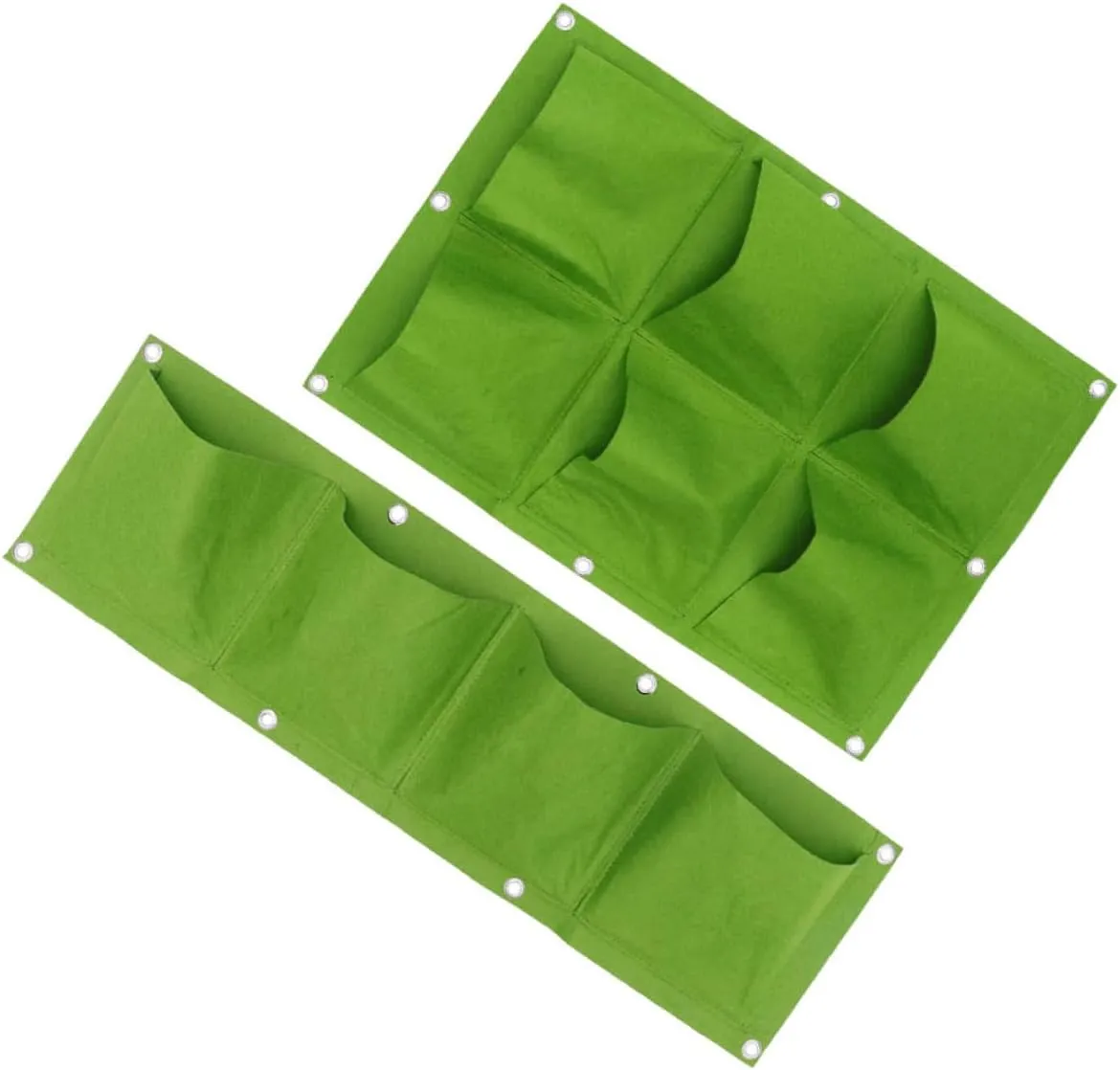 Kisangel 5sets Felt Cloth Wall-Mounted Planting Bag Hanging Plant Grow Bags Air Permeability for Vertical Garden Planter 2pcs*5