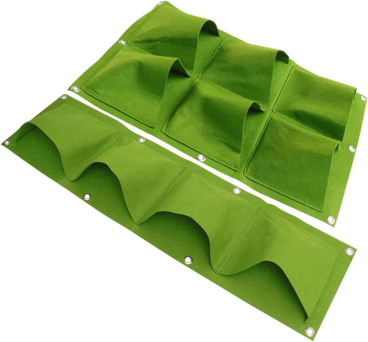 Kisangel 5sets Felt Cloth Wall-Mounted Planting Bag Hanging Plant Grow Bags Air Permeability for Vertical Garden Planter 2pcs*5