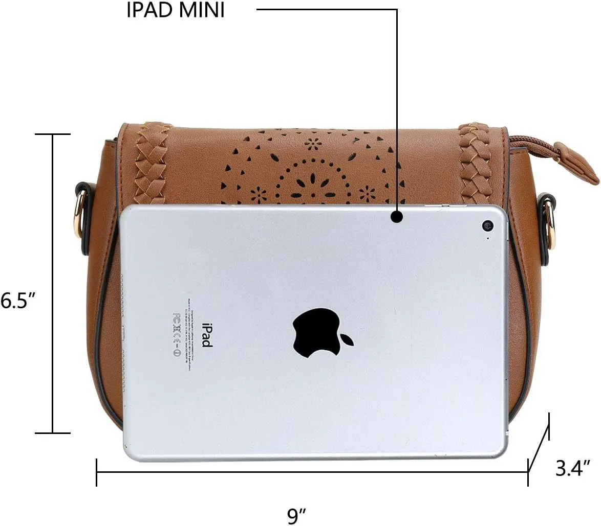 KKXIU Crossbody Bags for Women Hollow Purses with Adjustable Strap