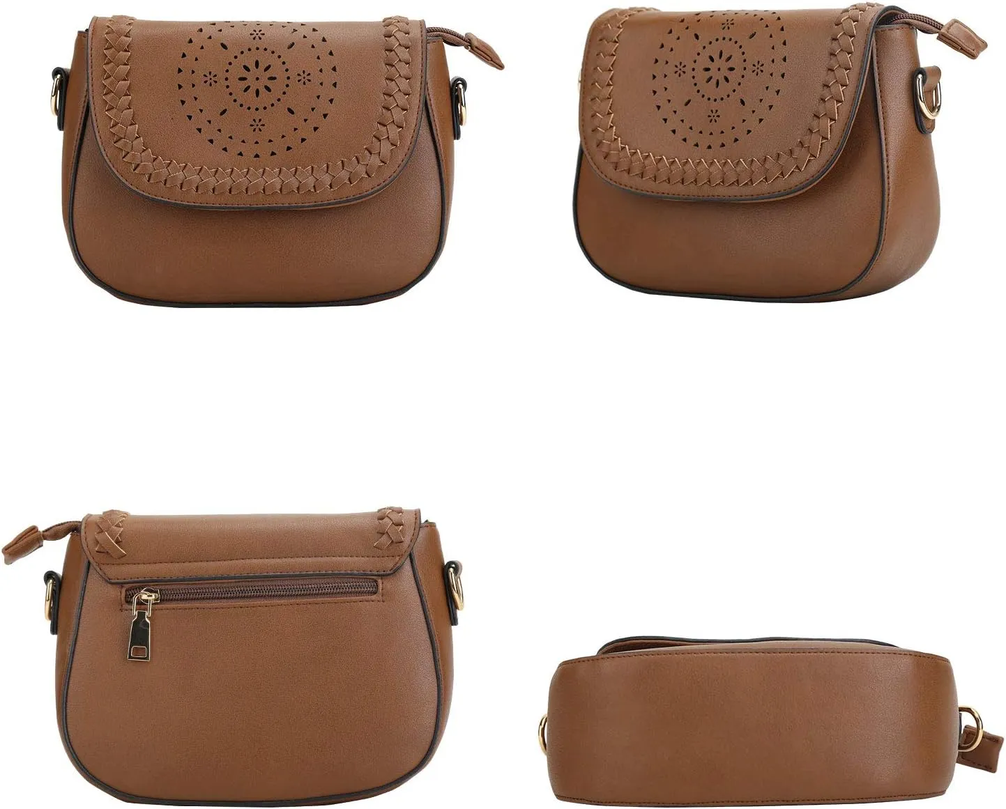 KKXIU Crossbody Bags for Women Hollow Purses with Adjustable Strap