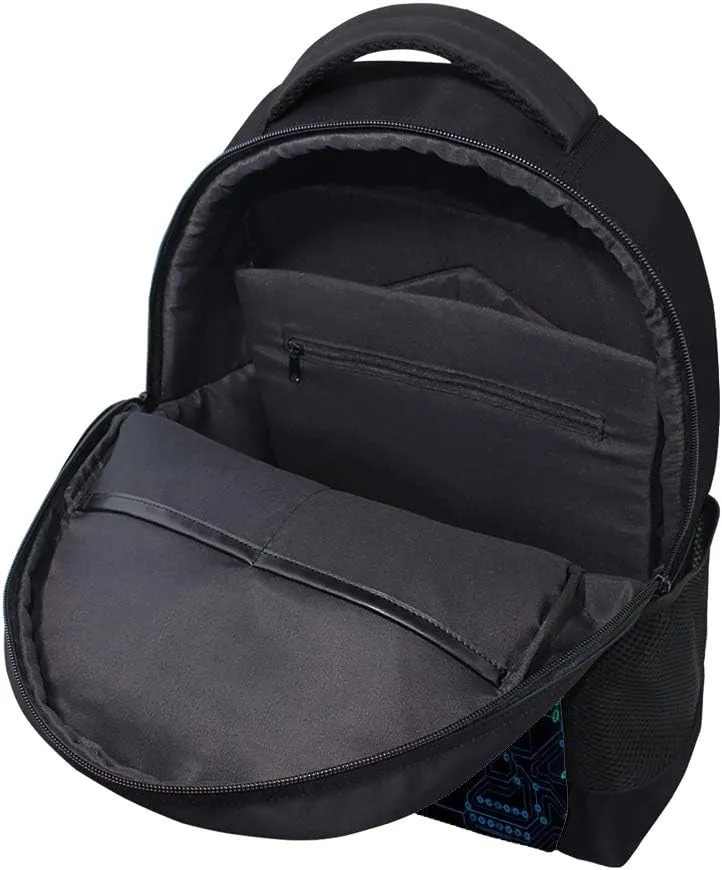 Kuizee Classic Backpack Adjustable Padded Shoulder Straps Daypack ﻿Electronic Digital Network Program Binary Code Book Bag Casual Bags Durable College School Daily 16Inch