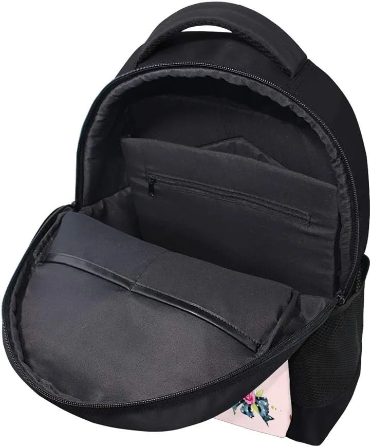 Kuizee Classic Backpack Schoolbag Adjustable Padded Shoulder Straps Daypack ﻿Pink Cute Teddy Bear Kids Watercolor Casual Bags Durable College Daily 16Inch