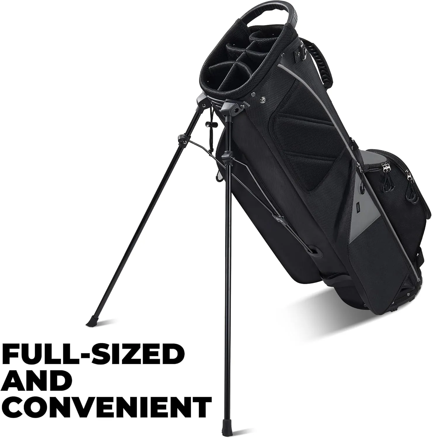 KYTAI Lightweight 7 Way Divider Golf Stand Bag for Men/Women- Dual Straps, Stable Stand, Multiple Pockets, Rain Hood & Towel Ring