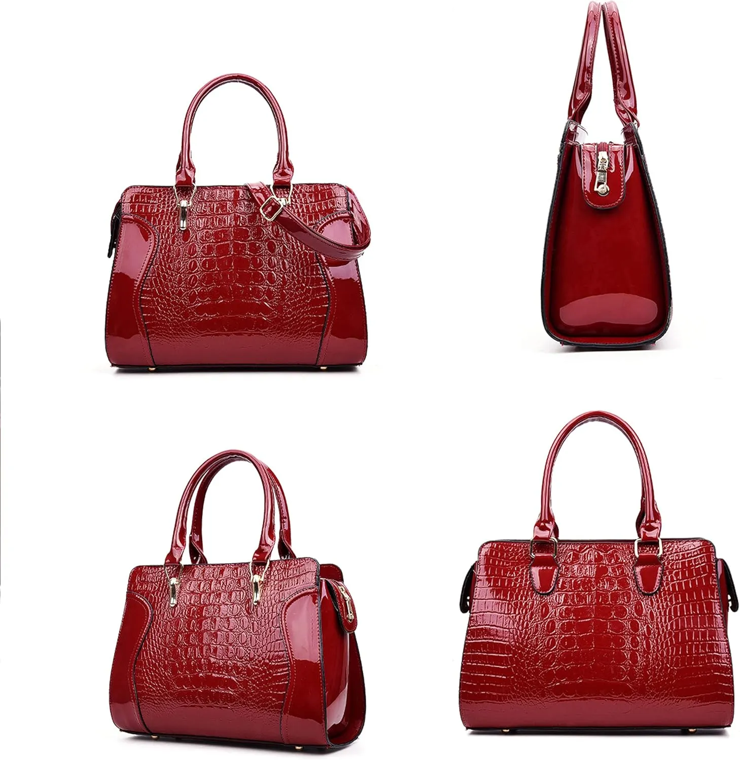 Ladies Tote Retro Alligator Pattern Women Shoulder Bags PU Leather Messenger Bags Handbags Ladies Crossbody Bags