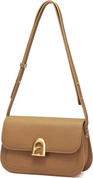 LAFESTIN Genuine Leather Shoulder Bag for Women with Adjustable Strap - Stylish Crossbody Purse Designer Handbags for Women