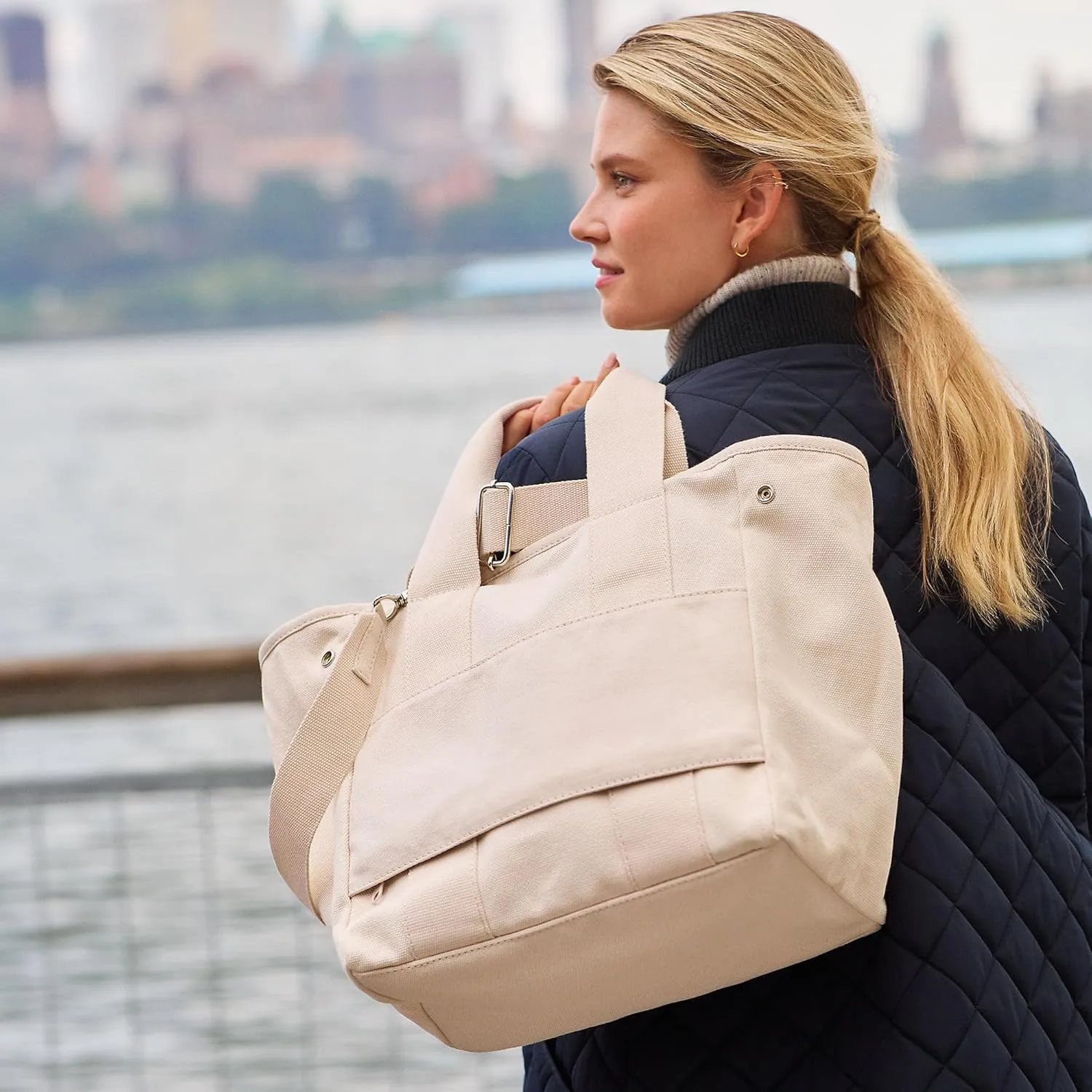 Lands' End Canvas Multiway Pocket Tote