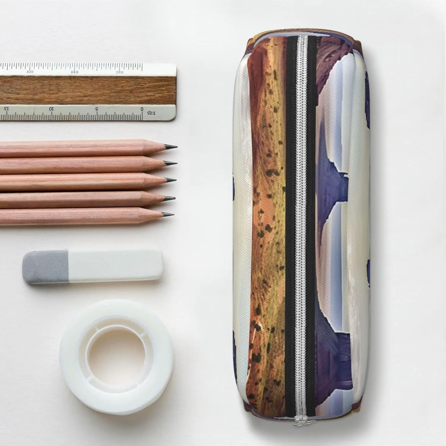 Landscape of Monument Valley Makeup Bag for Women Men Travel Toiletry Bag Aesthetic Purse Pouch Large Pencil Case