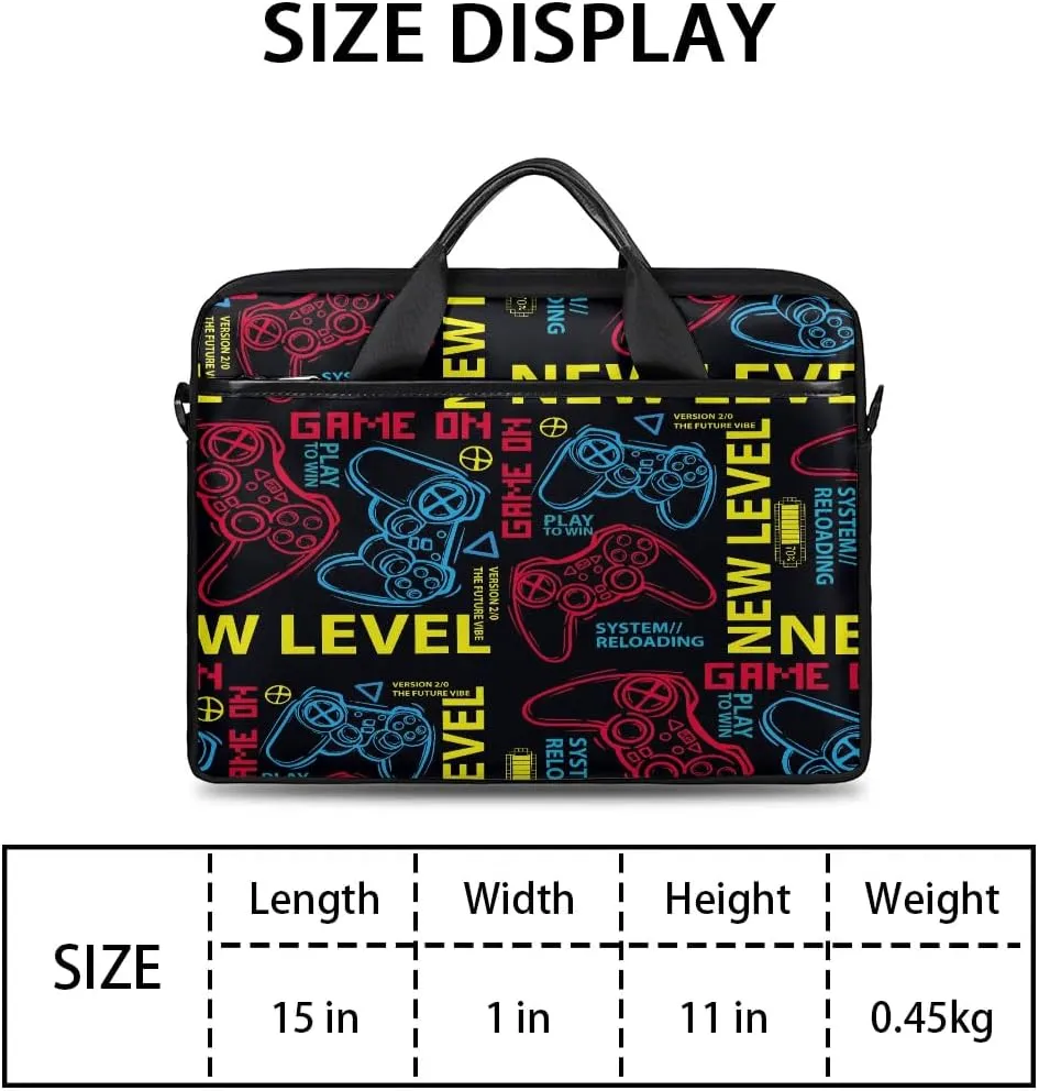 Laptop Bag for Women Men, 15.6 inch Messenger Shoulder Bags, Water Resistant Computer Bag Sleeve