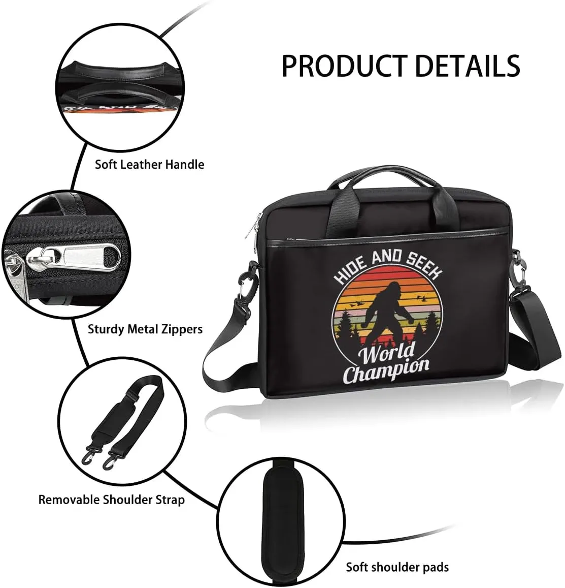 Laptop Bag for Women Men, 15.6 inch Messenger Shoulder Bags, Water Resistant Computer Bag Sleeve