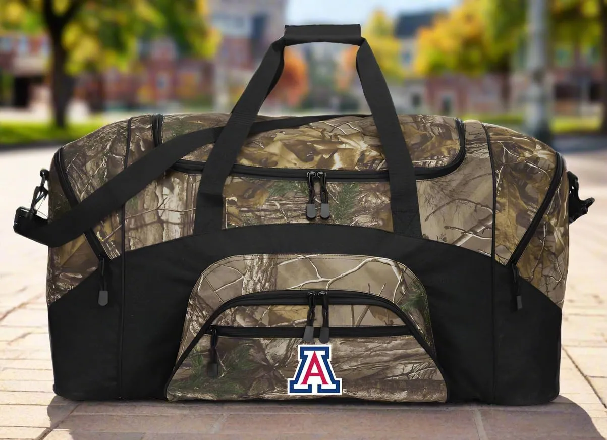 Large Camo University of Arizona Duffel Bag Suitcase Or Camo UA Wildcats Gym Bag