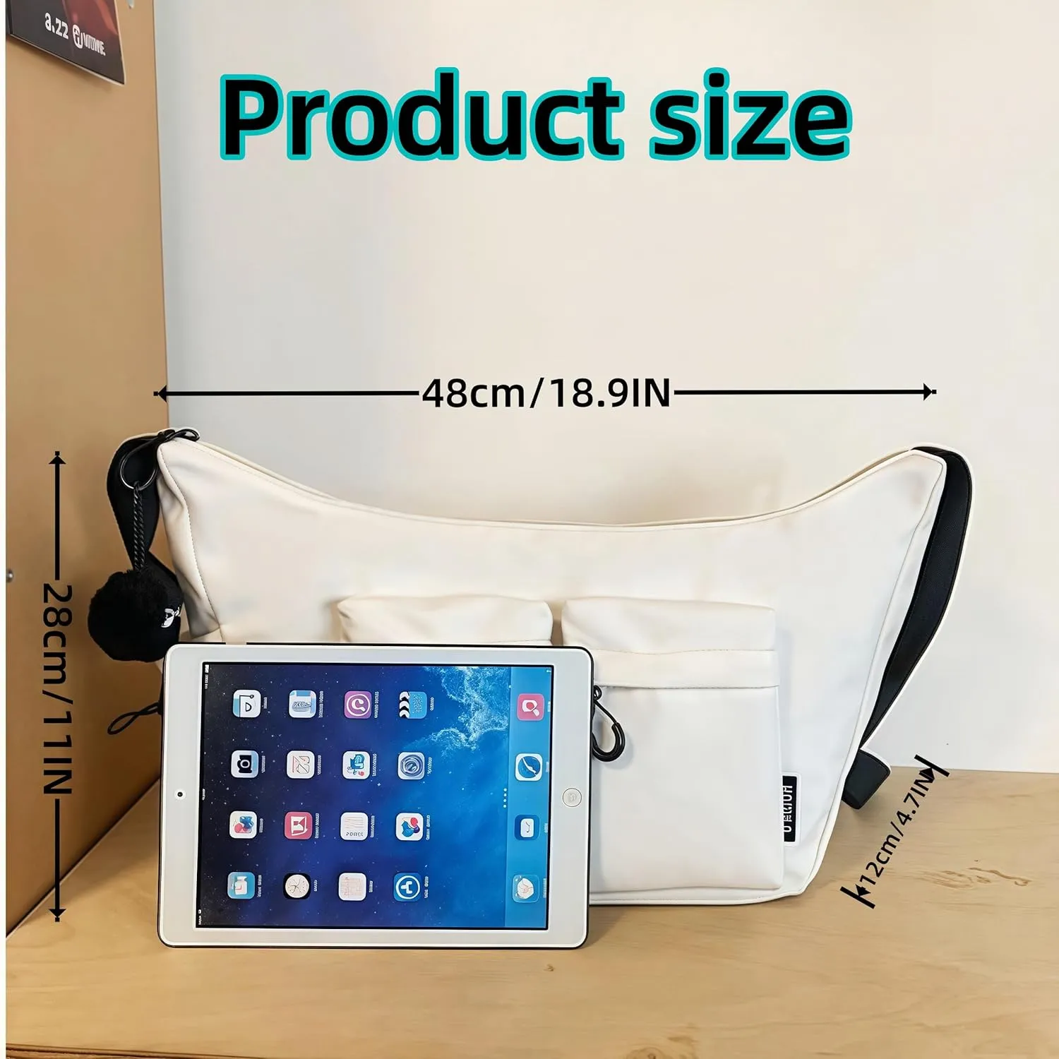 Large Capacity Messenger Canvas Bag- Water-Resistant Canvas Satchel Vintage Unisex Crossbody Purse for Travel & Daily Use