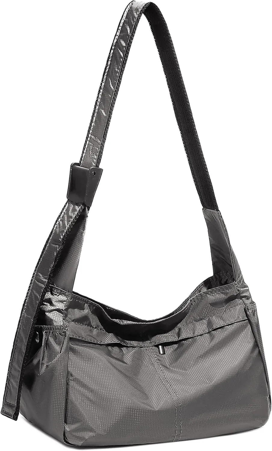Large Crossbody Bags for Women & Men, Nylon Crescent Bag, Casual Purse Shoulder Bag with Adjustable Strap & Zipper Unisex