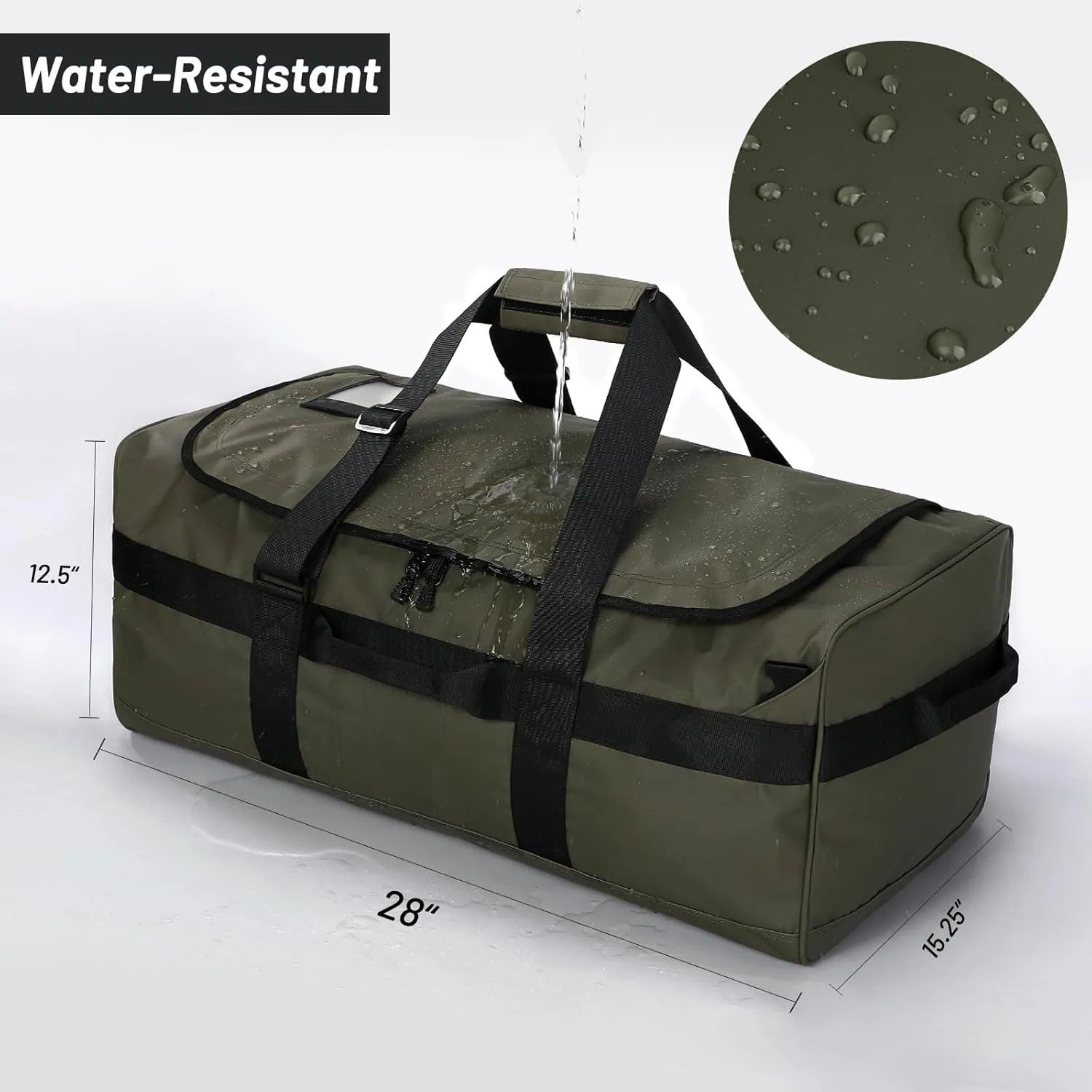 Large Duffel Backpack Bag, 3-Way Water Resistant Gym Duffle Bag with Shoe Compartment for Sports Workout