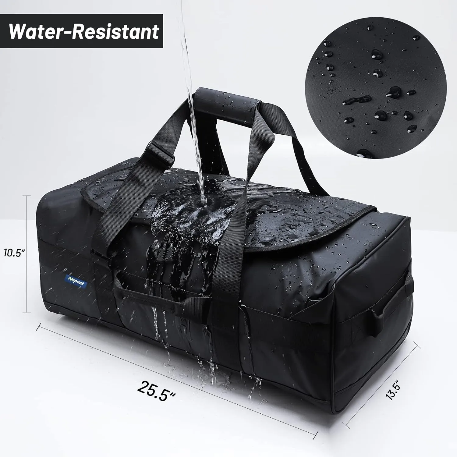 Large Duffel Backpack Bag, 3-Way Water Resistant Gym Duffle Bag with Shoe Compartment for Sports Workout