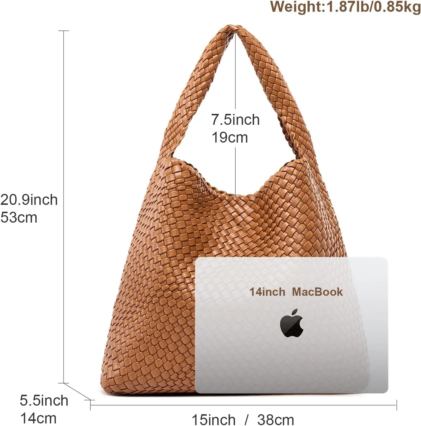 Large Woven Tote Bag for Women Weave Purse Woven Leather Handbag