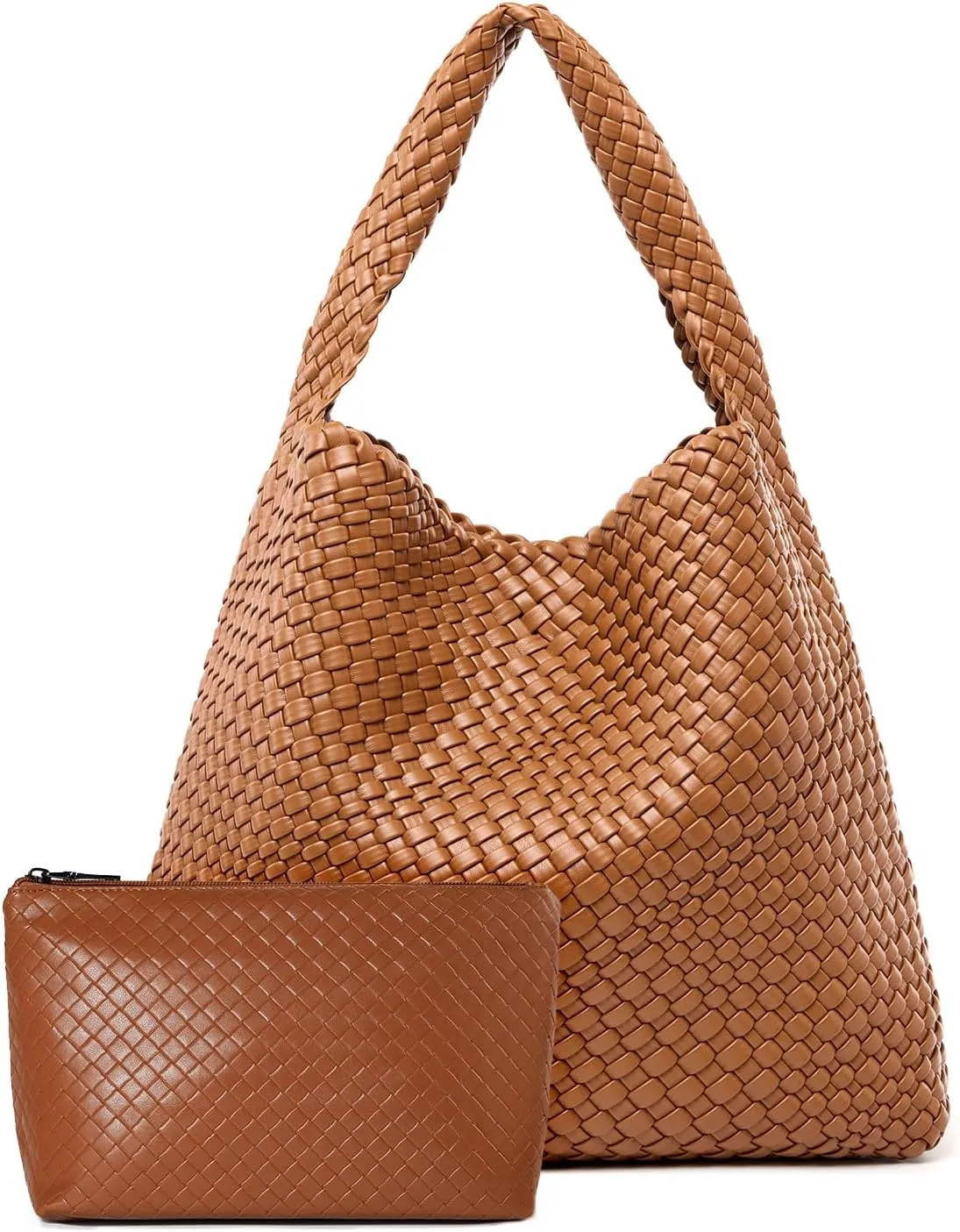 Large Woven Tote Bag for Women Weave Purse Woven Leather Handbag