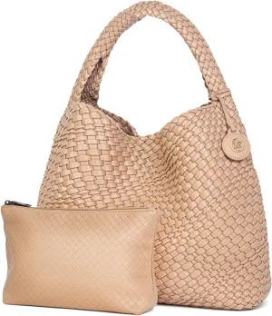 Large Woven Tote Bag for Women Woven Purse Leather Handbags Braided Purse Weave Purse with Top Handle