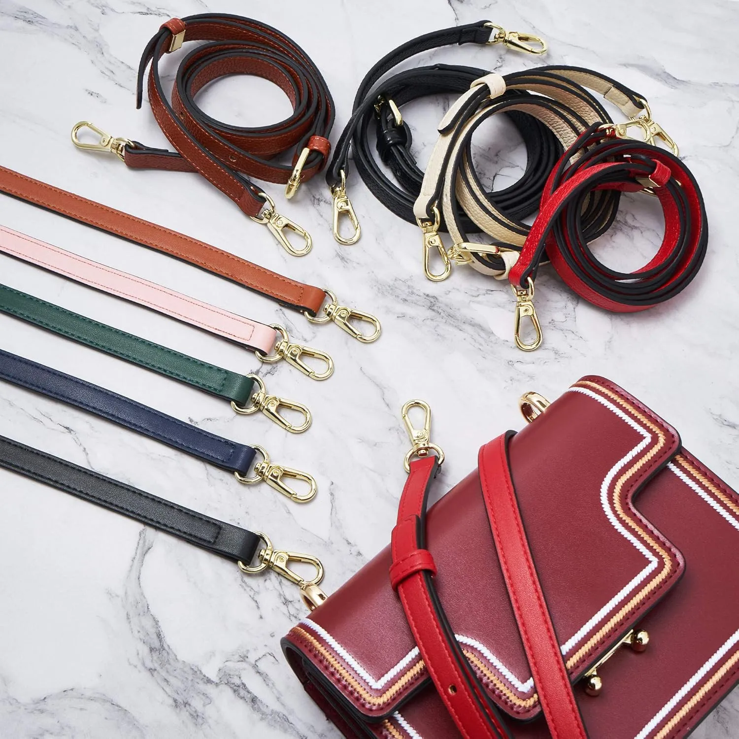 Leather Adjustable Replacement Strap Shoulder Bag Cross Body Bag Purse Handbag For Women, 43-51 Inch