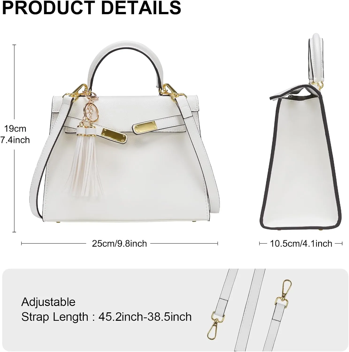 Leather Crossbody Bag and Purses for Women - Luxury Shoulder Handbags with Adjustable Strap Cross Body Bag
