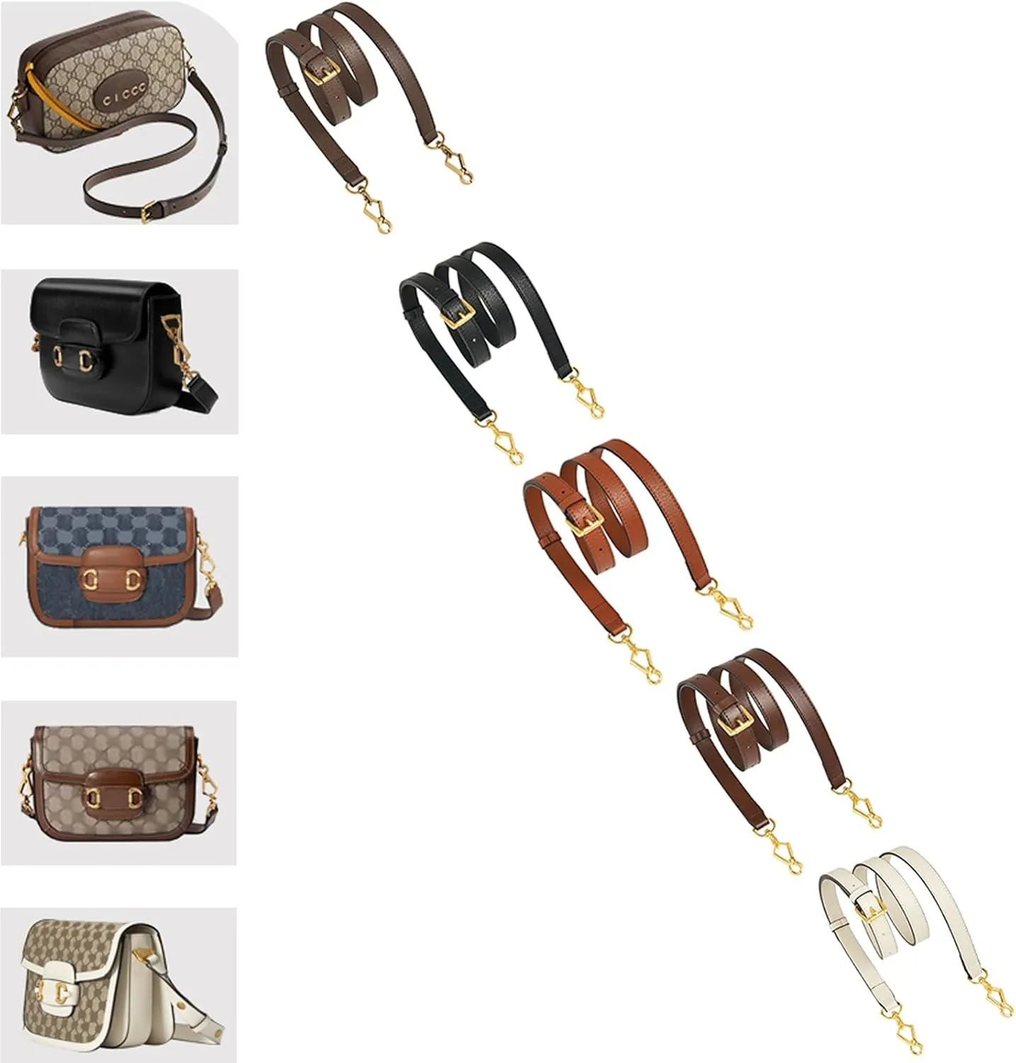 Leather Purse Strap Replacement Crossbody Handbag Long Adjustable
