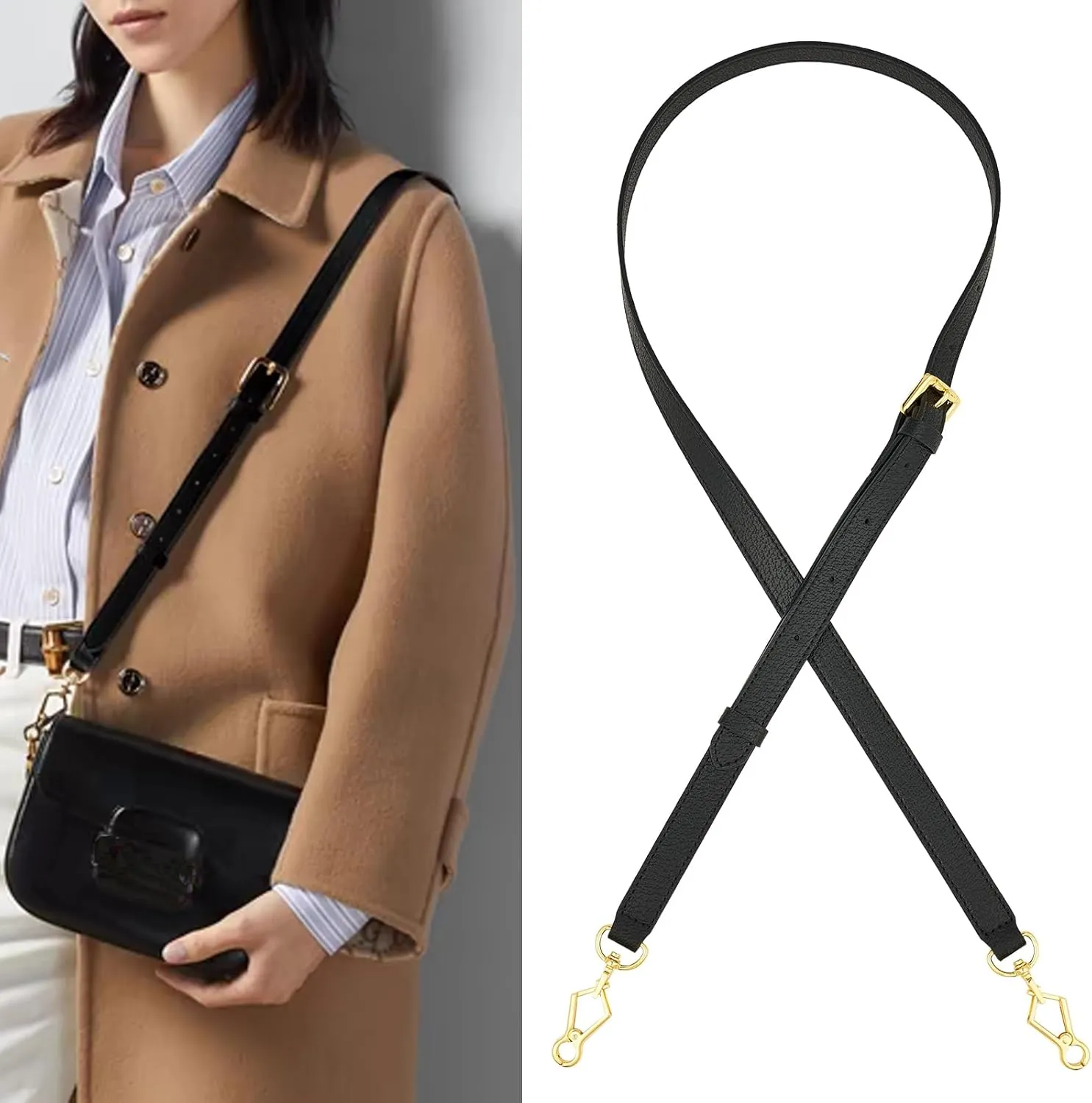 Leather Purse Strap Replacement Crossbody Handbag Long Adjustable