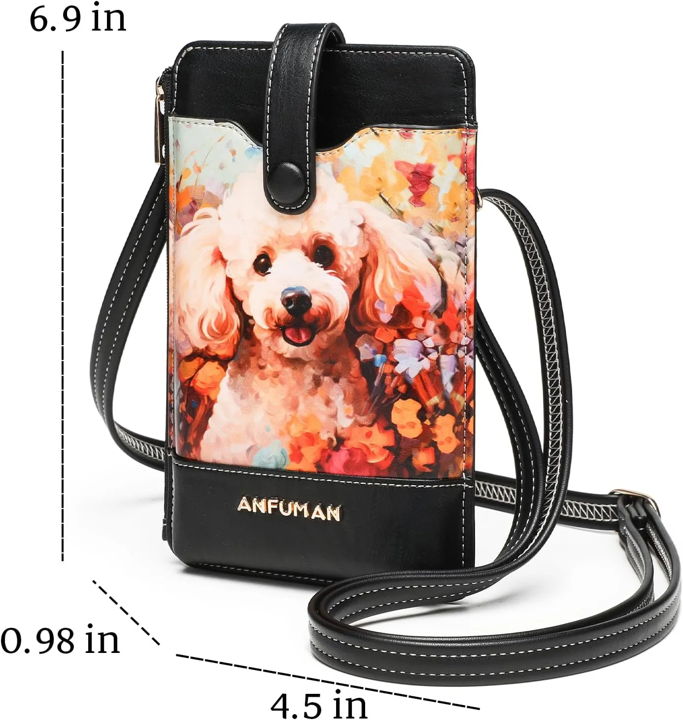 Leather Small Crossbody Bags for Women Designer Cell Phone Bag Wallet Purses Adjustable Strap