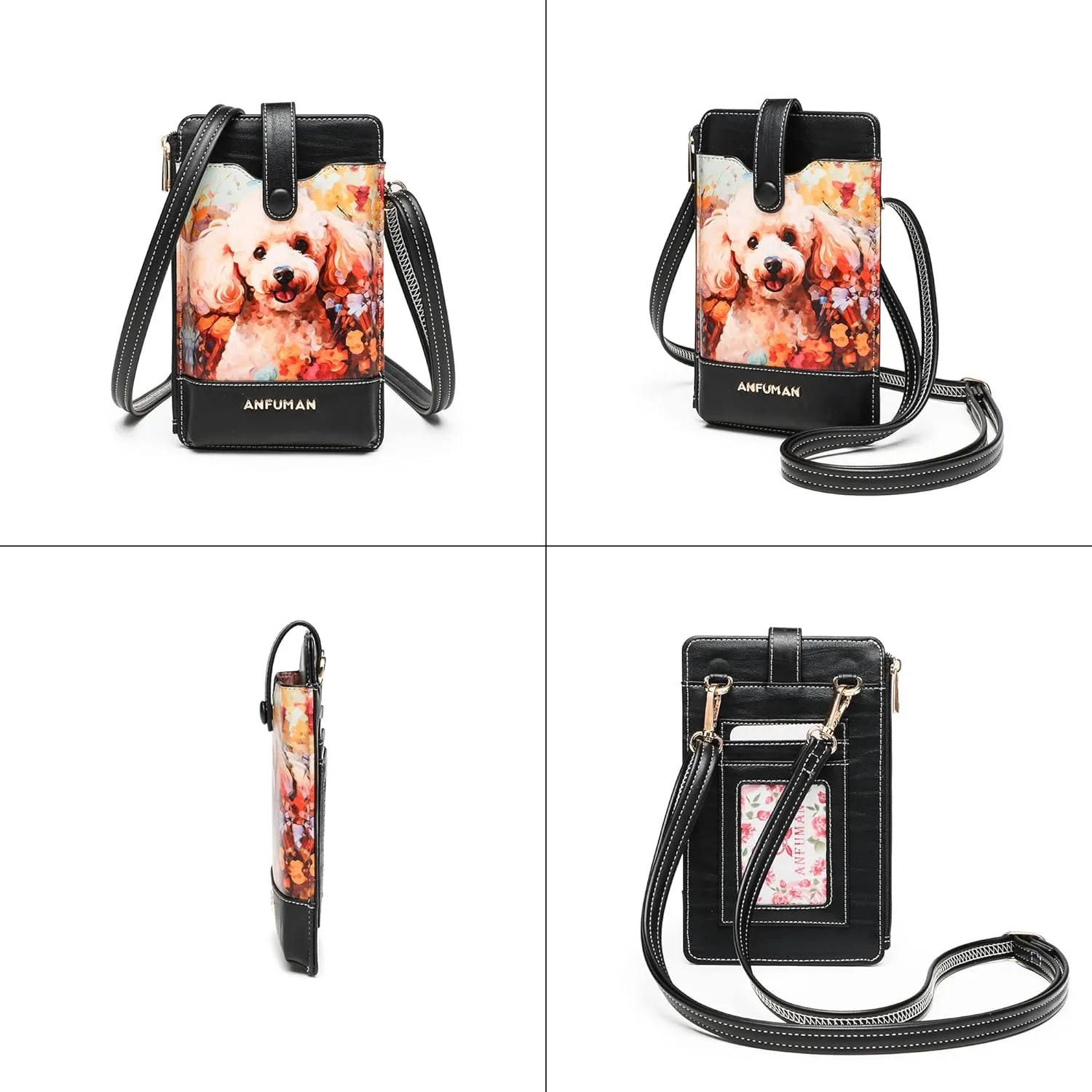 Leather Small Crossbody Bags for Women Designer Cell Phone Bag Wallet Purses Adjustable Strap