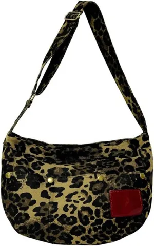 Leopard Purse Cheetah Print Hobo Y2K Tote Bag for Daily Use Adjustable Strap Shoulder Purse for Women