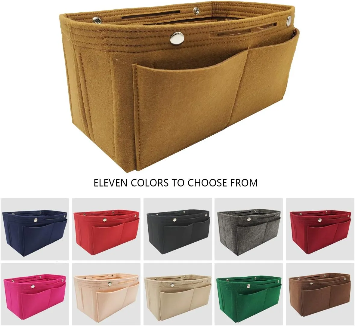 LEXSION Felt Purse Organizer Insert - Multi Pocket Bag in Bag Organizer Shaper