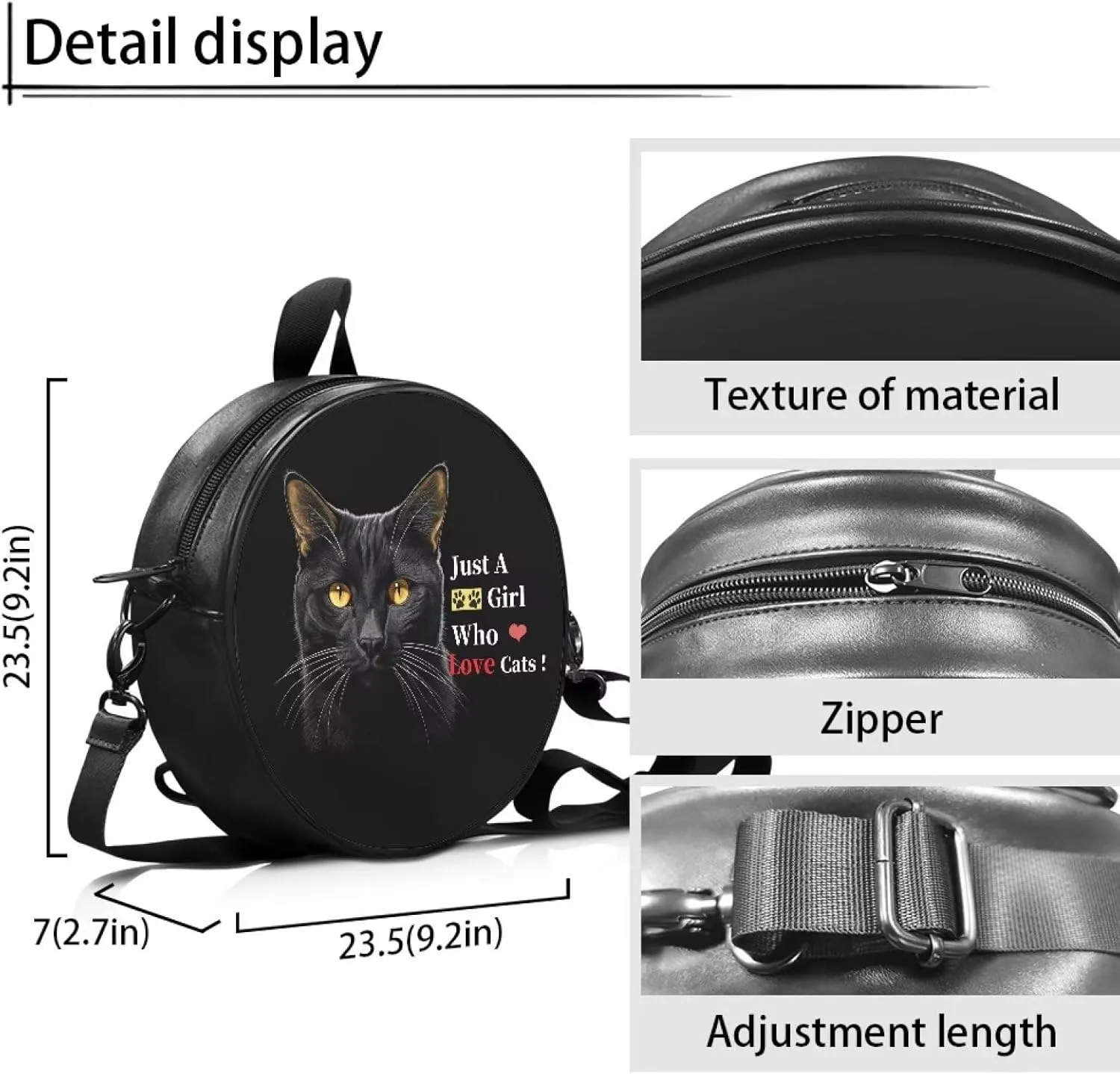 Lightweight Crossbody Bags Purses Leather Shoulder Bag for Women Handbags Clutch Zipper Backpack