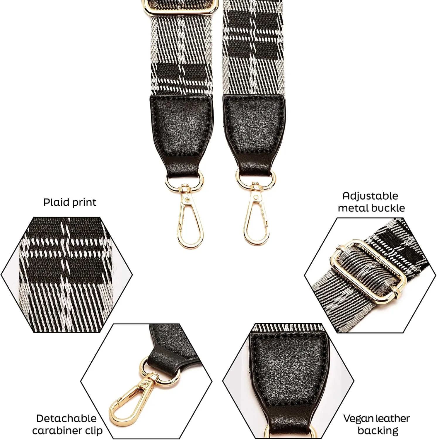 Like Dreams Fashion Purse Straps Replacement Crossbody, Wide Shoulder Adjustable Straps for Handbags, Crossbody Bag Strap