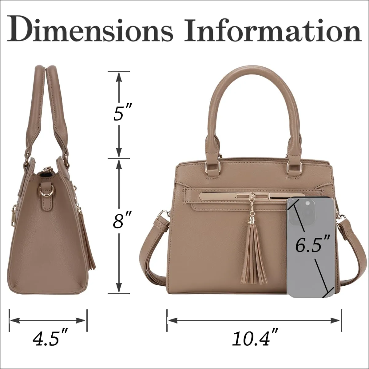 LJOSEIND Small Satchel Purses for Women - Fashionable Handbags, Top Handle Crossbody Bags with Adjustable Strap