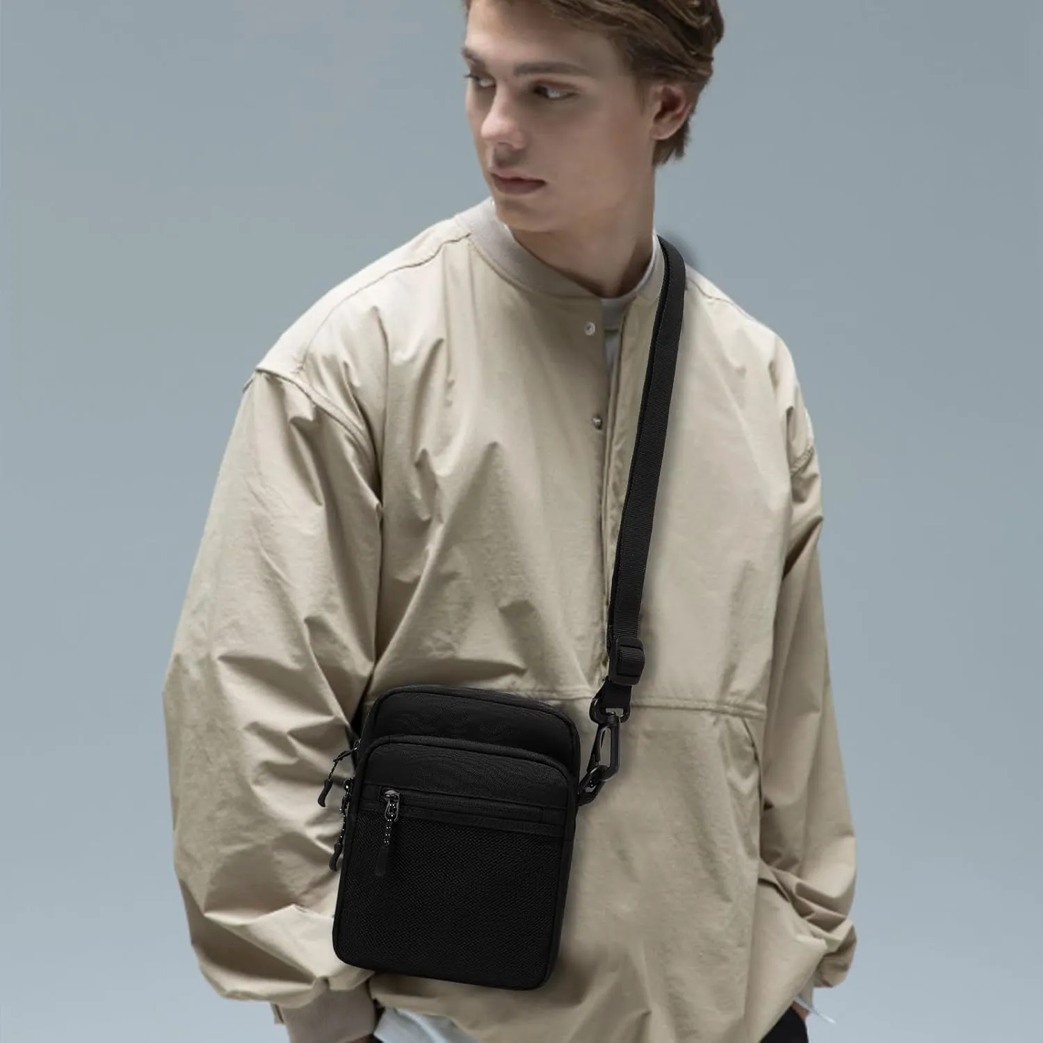 Lohol Small Messenger Bag for Men Women, Water Resistant Adjustable Crossbody Sling bag Purse for Travel Sports