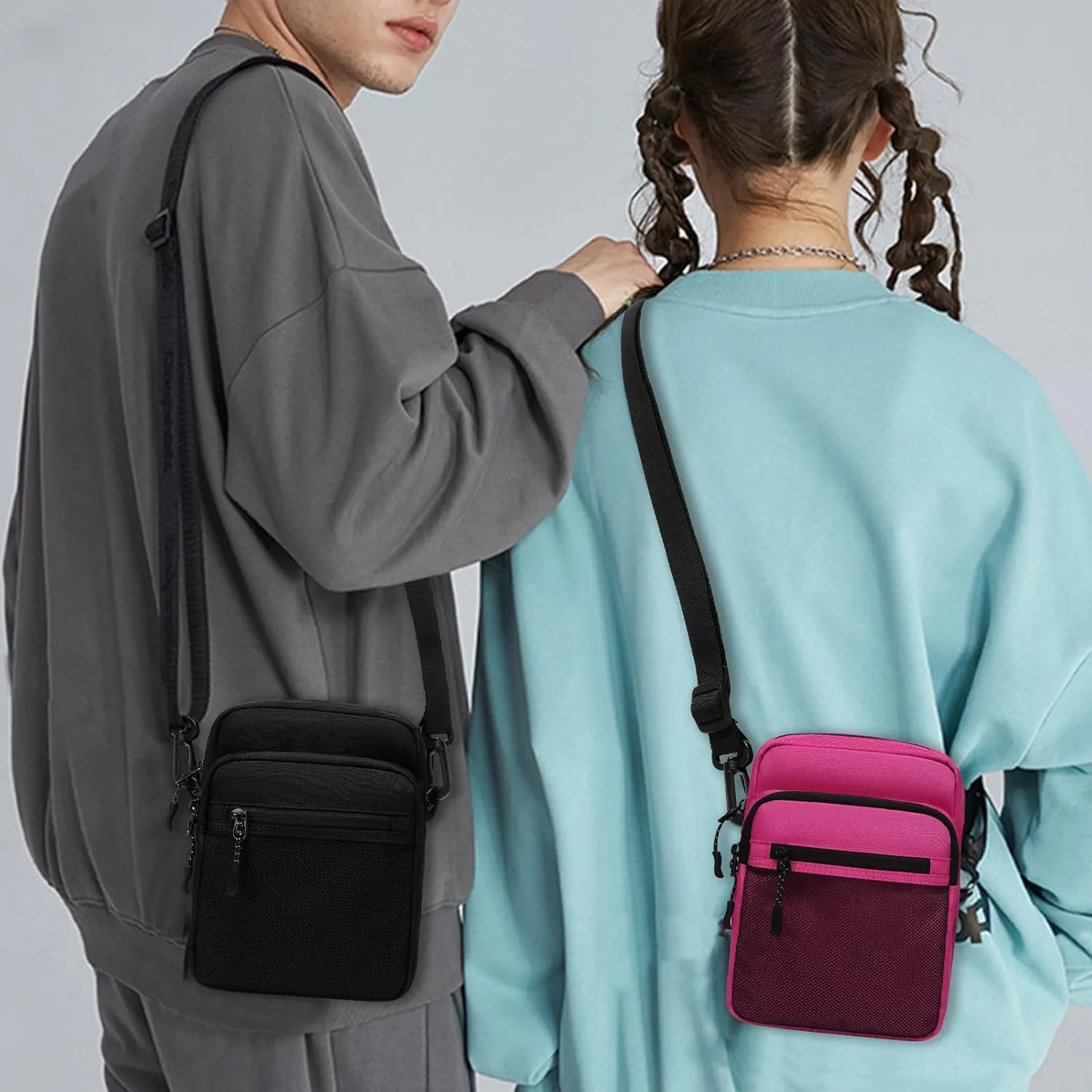 Lohol Small Messenger Bag for Men Women, Water Resistant Adjustable Crossbody Sling bag Purse for Travel Sports