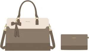 LOVEVOOK Laptop Tote Bag for Women,Leather Work Bag, Waterproof Business Teacher Bag,Large Computer Handbag Purse Briefcase,Office Gifts for Women