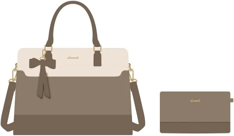 LOVEVOOK Laptop Tote Bag for Women,Leather Work Bag, Waterproof Business Teacher Bag,Large Computer Handbag Purse Briefcase,Office Gifts for Women