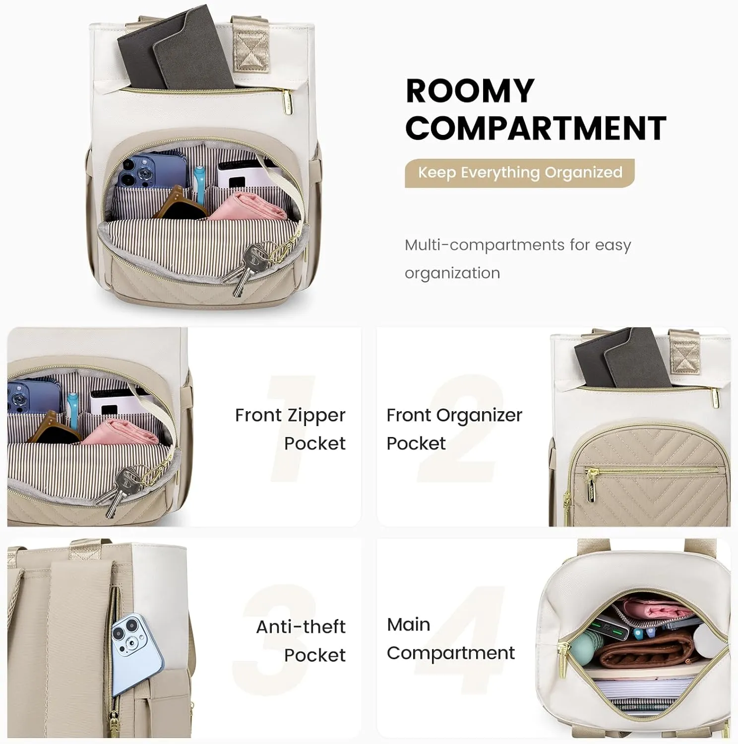 LOVEVOOK Mini Convertible Backpack Purse for Women, Waterproof Small Backpack for Daily Work Travel