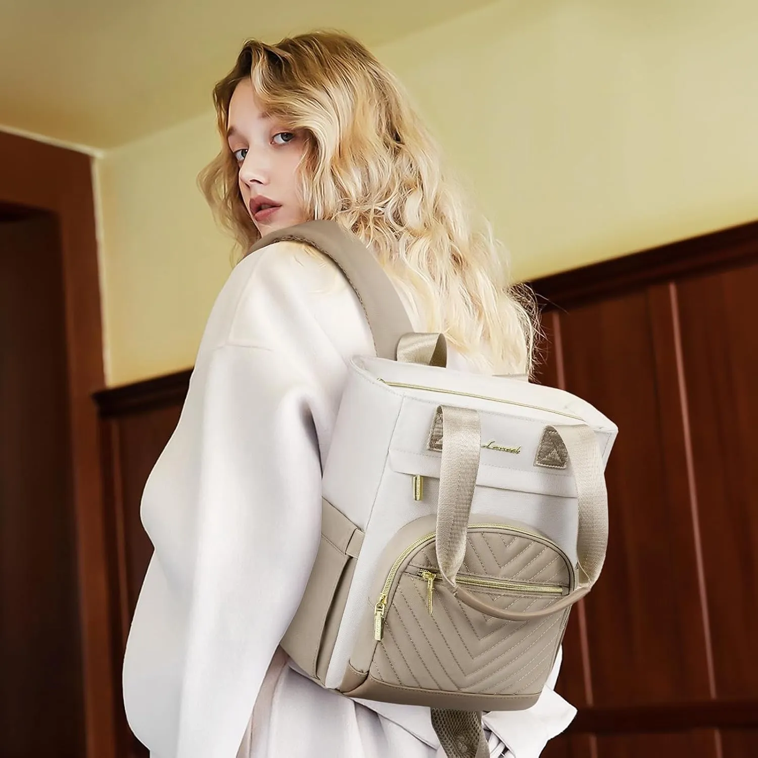 LOVEVOOK Mini Convertible Backpack Purse for Women, Waterproof Small Backpack for Daily Work Travel