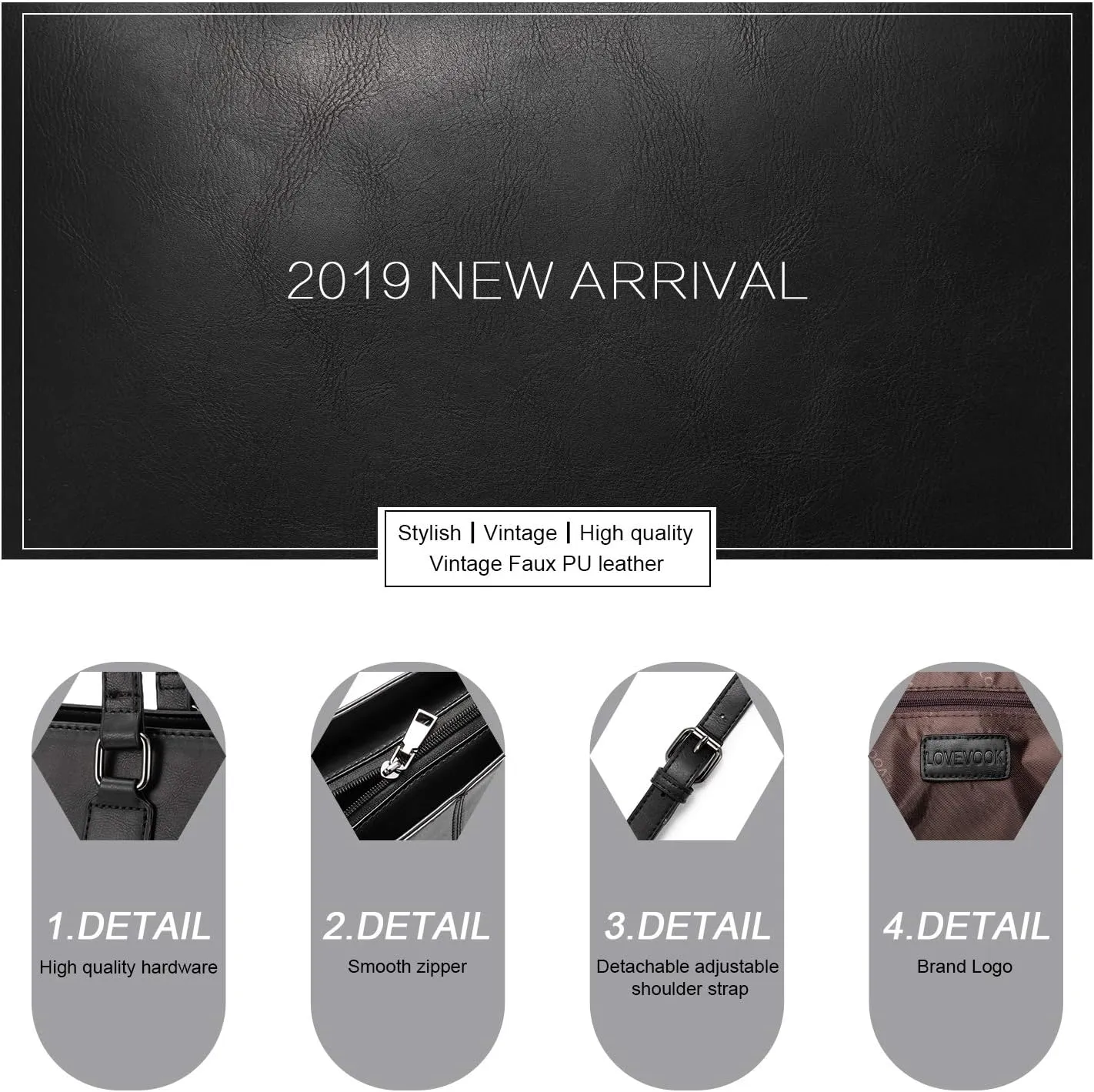 LOVEVOOK Purses Tote Bag for Women, Handbags Large Shoulder Bag, Leather Work Bags with Multi-Pockets, Designer Hobo Satchel