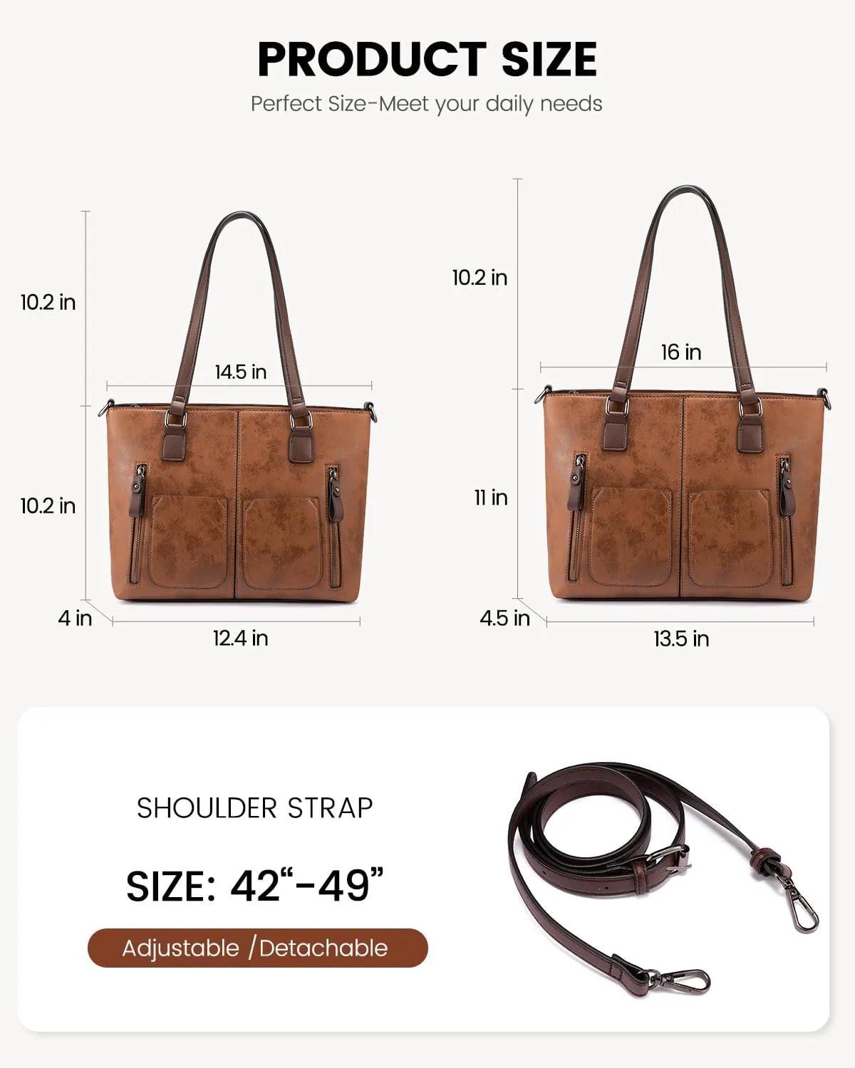 LOVEVOOK Purses Tote Bag for Women, Handbags Large Shoulder Bag, Leather Work Bags with Multi-Pockets, Designer Hobo Satchel