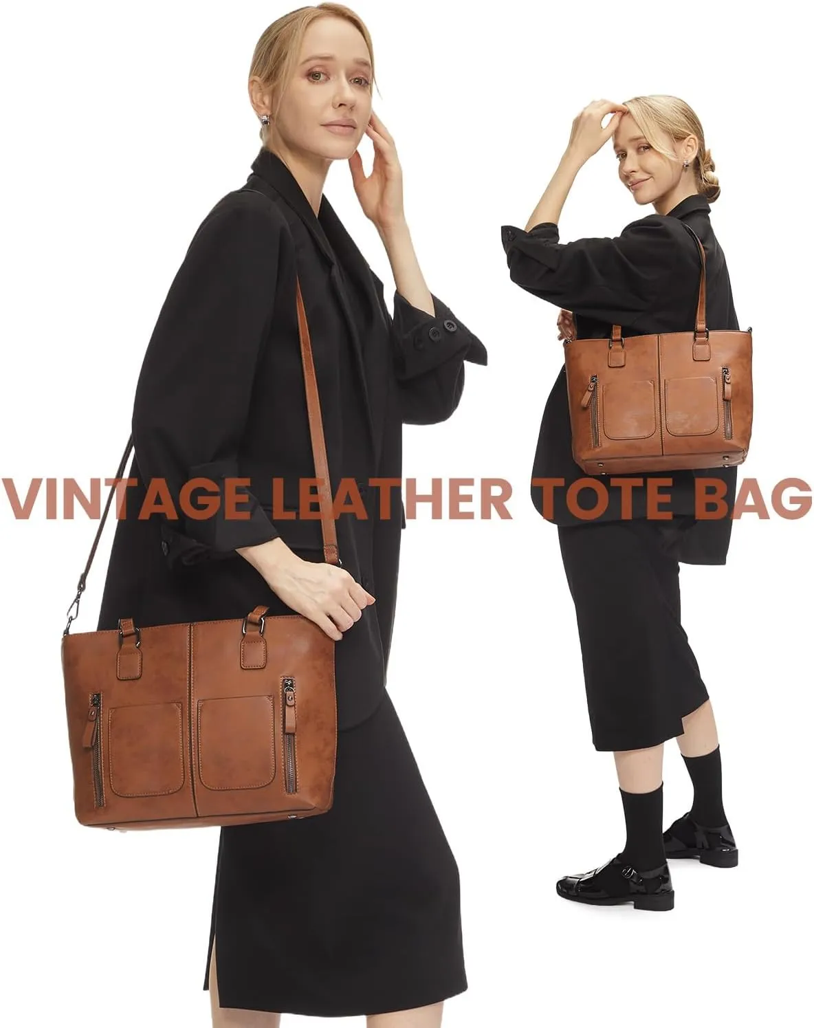 LOVEVOOK Purses Tote Bag for Women, Handbags Large Shoulder Bag, Leather Work Bags with Multi-Pockets, Designer Hobo Satchel