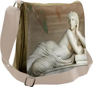 Lunarable Retro Messenger Bag, Detail from Marble Tomb, Unisex Cross-body